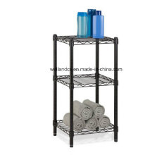 Epoxy 3 Tier Adjustable Steel Bathroom Wire Rack Shelving for Towel